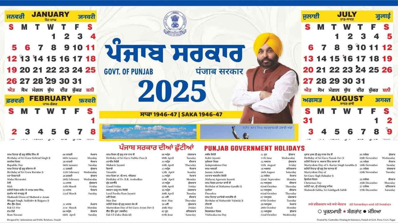 PUNJAB GOVT HOLIDAYS 2025 CHECK OUT THE COMPLETE LIST OF BANK, Courts