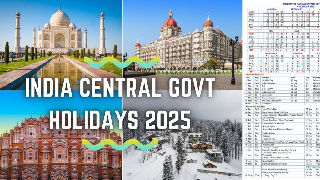 central govt holidays 2025