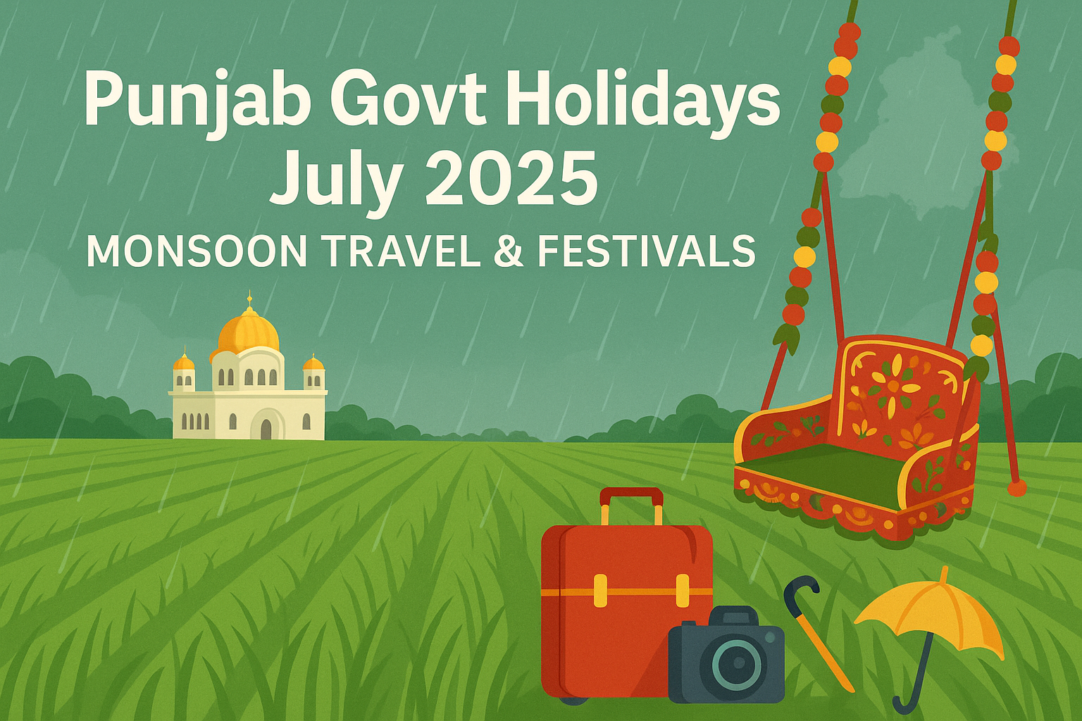 Punjab Govt Holidays July 2025 | Monsoon Travel & Festivals