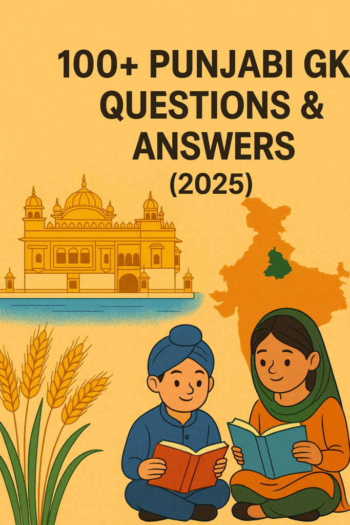 Punjab General Knowledge Quiz for Students and Exams