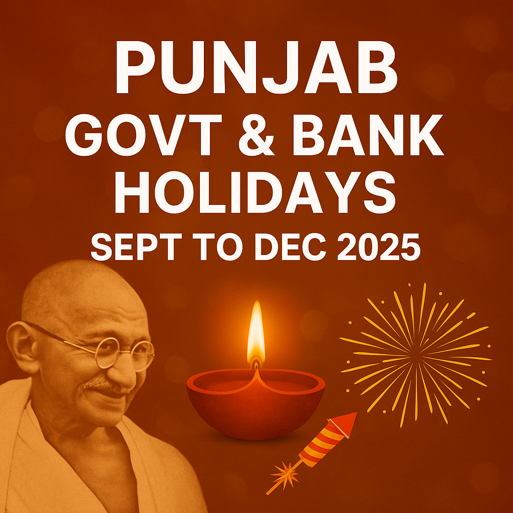 Upcoming Government & Bank Holidays in Punjab