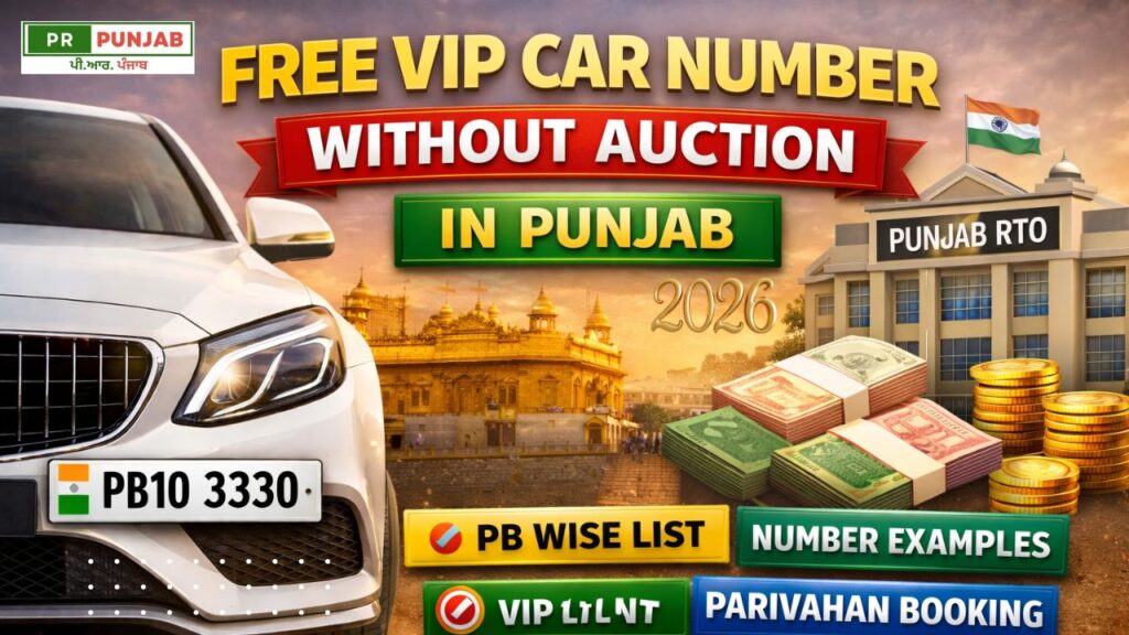 Free VIP Car Number in Punjab Without Auction