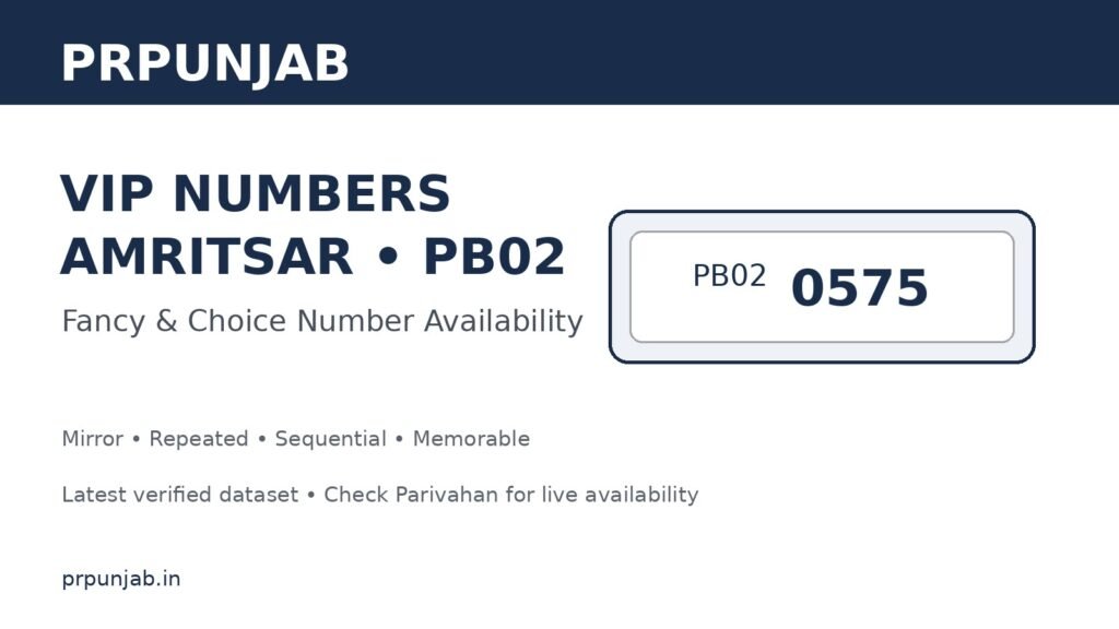 VIP-looking vehicle registration numbers available in Amritsar PB02