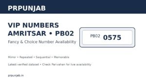 VIP-looking vehicle registration numbers available in Amritsar PB02